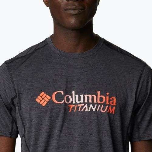 Columbia Titan Pass tricou de trekking pentru bărbați Tricou grafic 010 negru 1991471