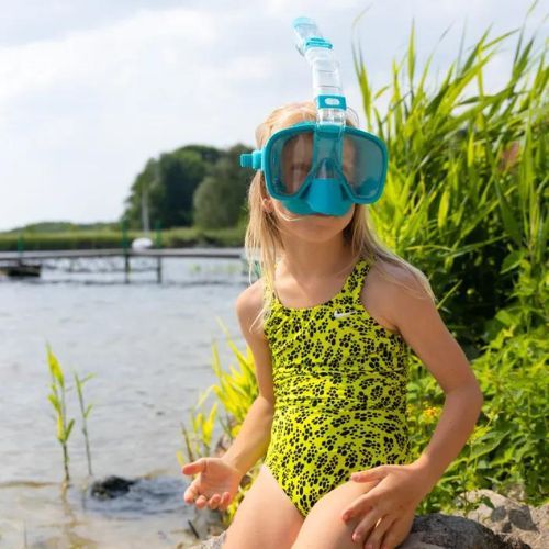 Set de snorkeling AQUASTIC Mască + Tub albastru SMFK-01SN