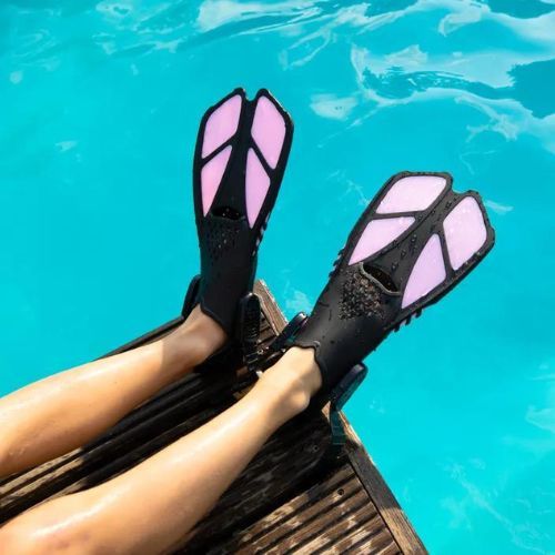 Set de snorkeling pentru copii AQUASTIC Mască + Aripioare + Tub roz MSFK-01SR