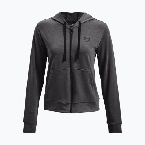 Tricou de antrenament pentru femei Under Armour Rival Terry Full Zip Hoodie gri 1369853