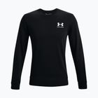 Tricou de antrenament pentru bărbați Under Armour Rival Terry LC Crew negru 1370404-001