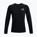 Tricou de antrenament pentru bărbați Under Armour Rival Terry LC Crew negru 1370404-001