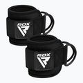 Benzi cu cârlige pentru încheietură RDX Gym Ankle Pro A4 negre WAN-A4B-P