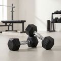 Ganteră cauciucată XTREXO Hex HXD25 2.5 kg 3