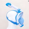 Mască integrală de snorkeling pentru copii AQUASTIC albastră SMK-01N 12
