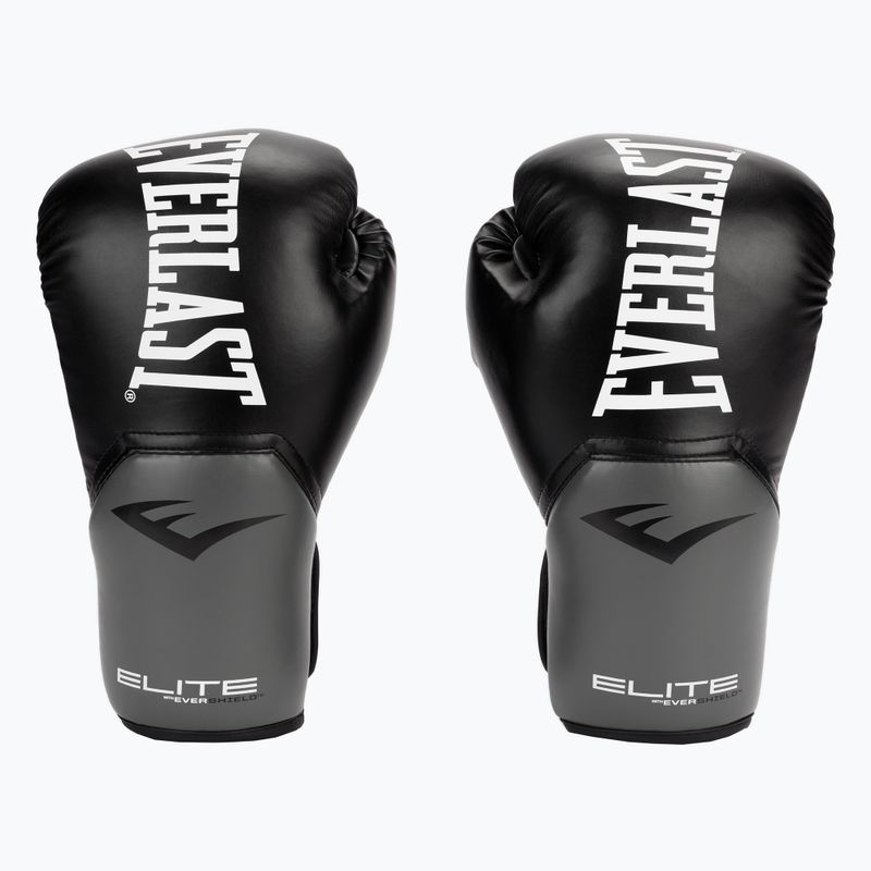 Mănuși de box pentru bărbați EVERLAST Pro Style Elite 5, negru, EV2500 BLK/GRY-10 oz. 2