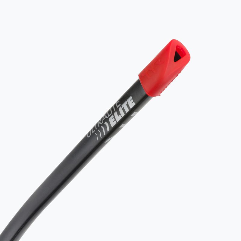 Tub frontal pentru înot TYR Ultralite Snorkel Elite negru-roșu LSNKLELT_001 3