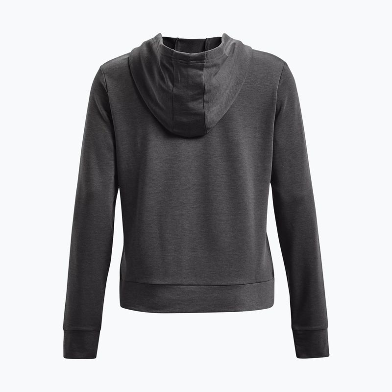 Tricou de antrenament pentru femei Under Armour Rival Terry Full Zip Hoodie gri 1369853 2