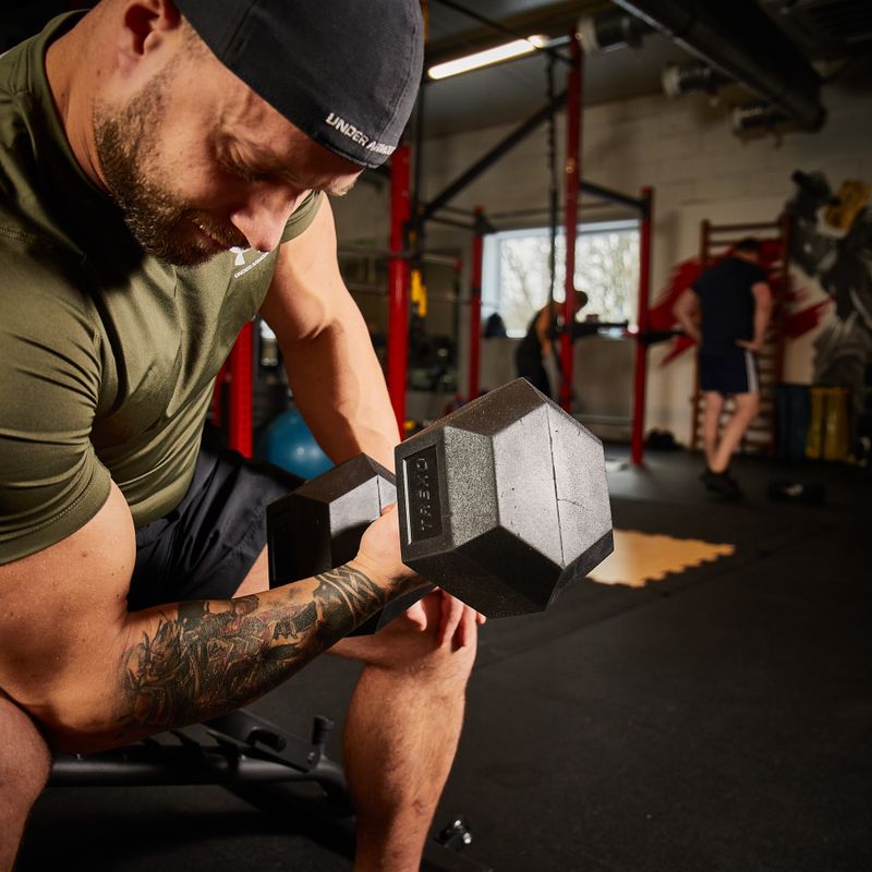 Ganteră cauciucată  XTREXO Hex HXD75 7.5 kg 6