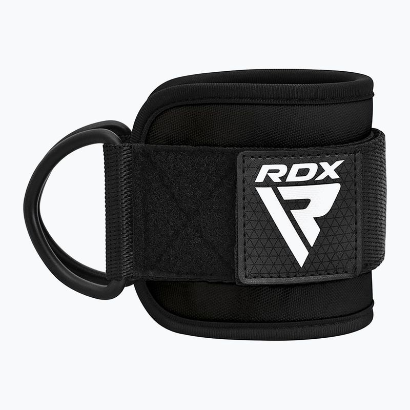 Benzi cu cârlige pentru încheietură RDX Gym Ankle Pro A4 negre WAN-A4B-P 2