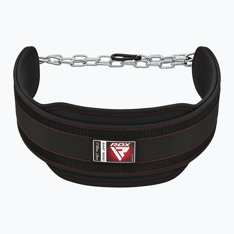Centură pentru ridicarea greutăților RDX Pro Dipping Belt 2 Layer neagră WDB-T7B 2