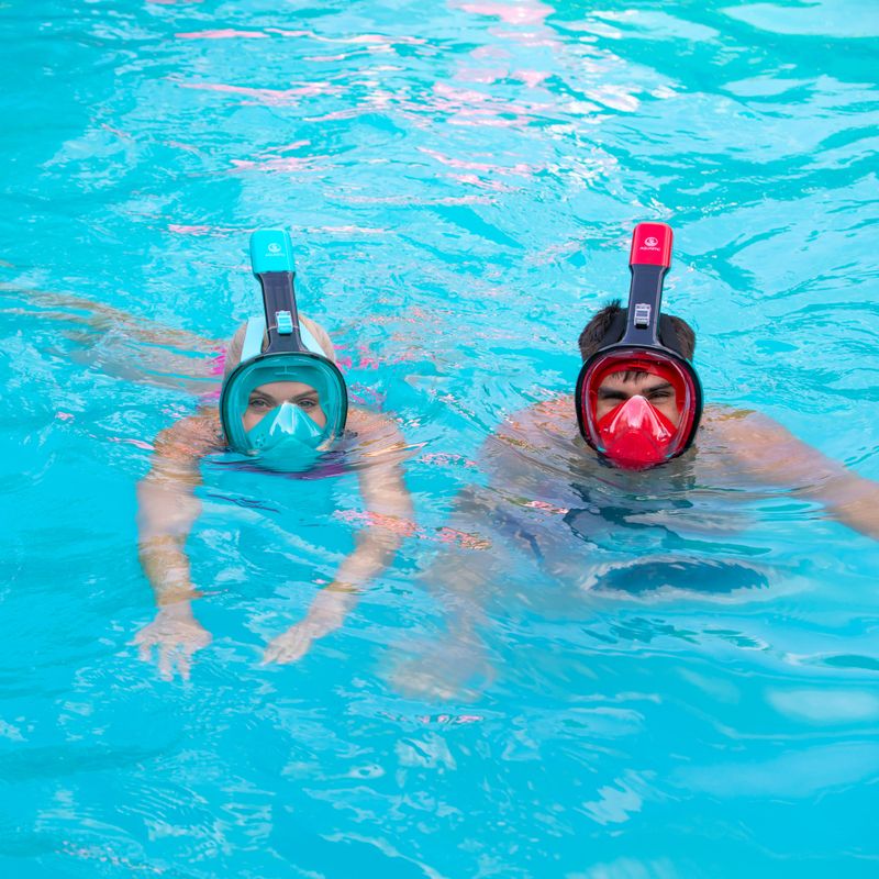 Mască integrală de snorkeling AQUASTIC albastră SMA-01SN 5