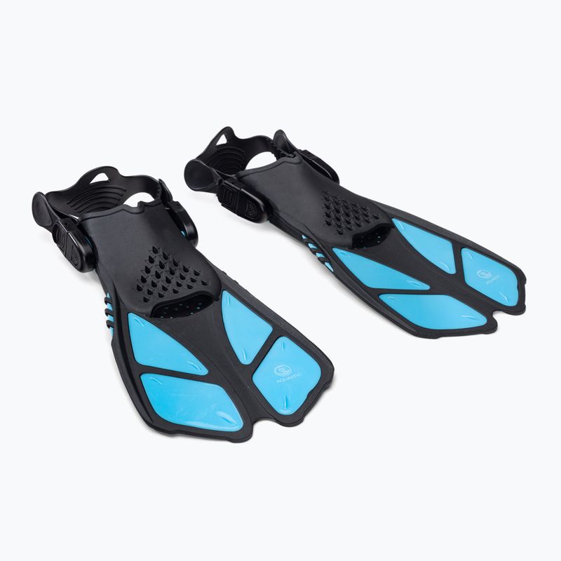 Set de snorkeling pentru copii AQUASTIC Mască + Aripioare + Tub albastru MSFK-01SN 3