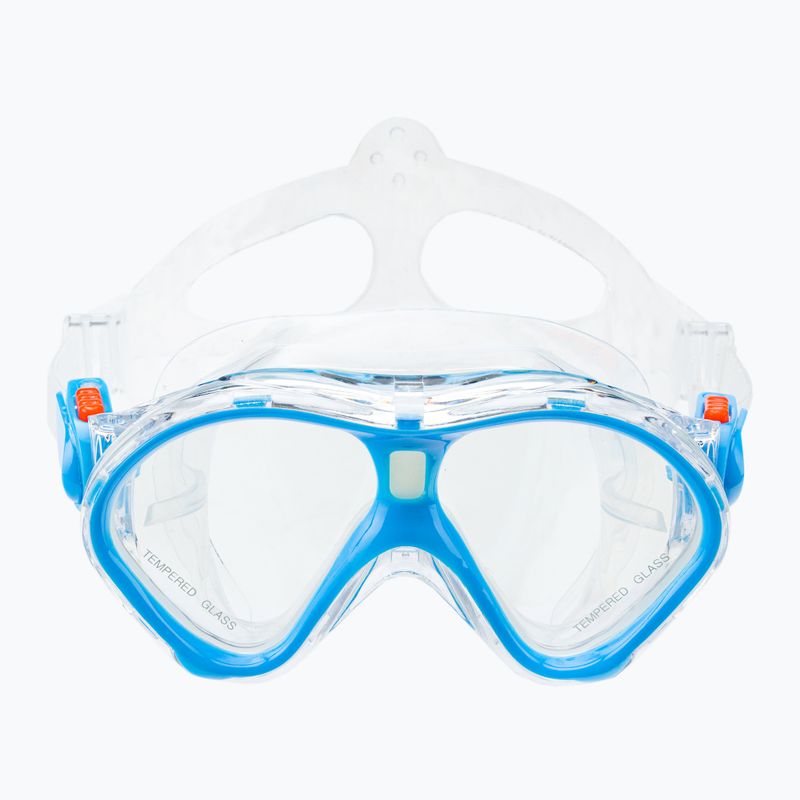 Set de snorkeling pentru copii AQUASTIC Mască + Aripioare + Tub albastru MSFK-01SN 12