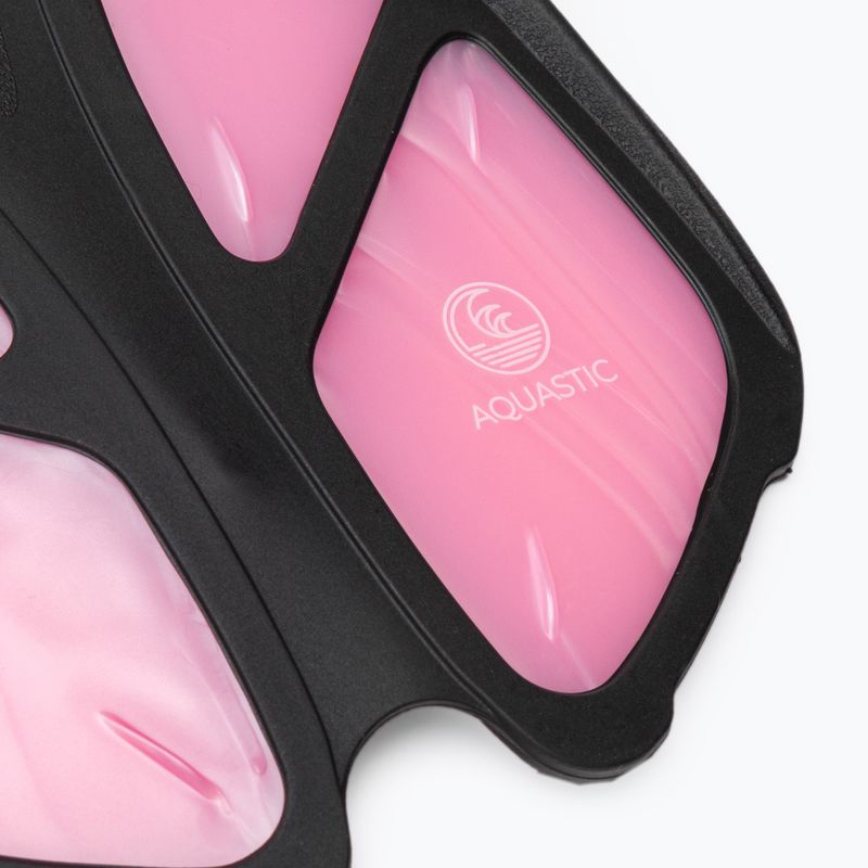 Set de snorkeling pentru copii AQUASTIC Mască + Aripioare + Tub roz MSFK-01SR 8