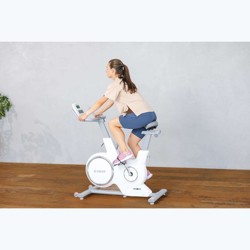 Bicicletă staționară XTREXO albă EB-500S 8