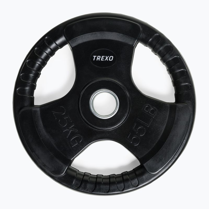 Greutate din fontă cauciucată XTREXO czarne RW25 25 kg 3