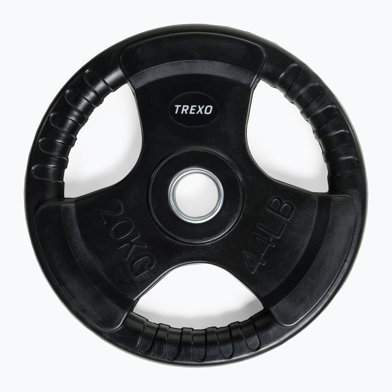 Greutate din fontă cauciucată XTREXO czarne RW20 20 kg 3