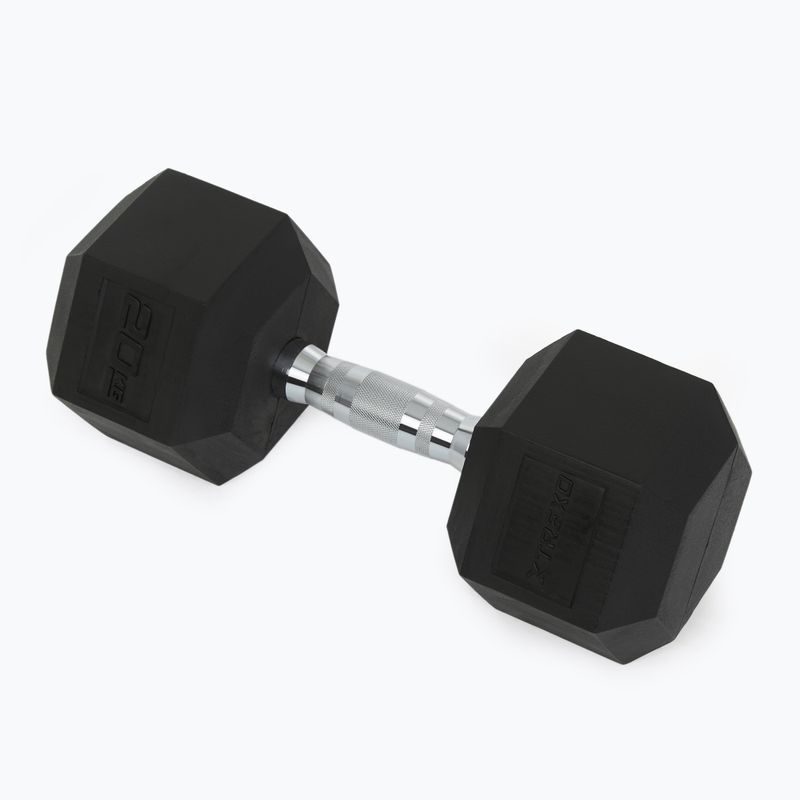 Ganteră cauciucată XTREXO Hex HXD200 20 kg