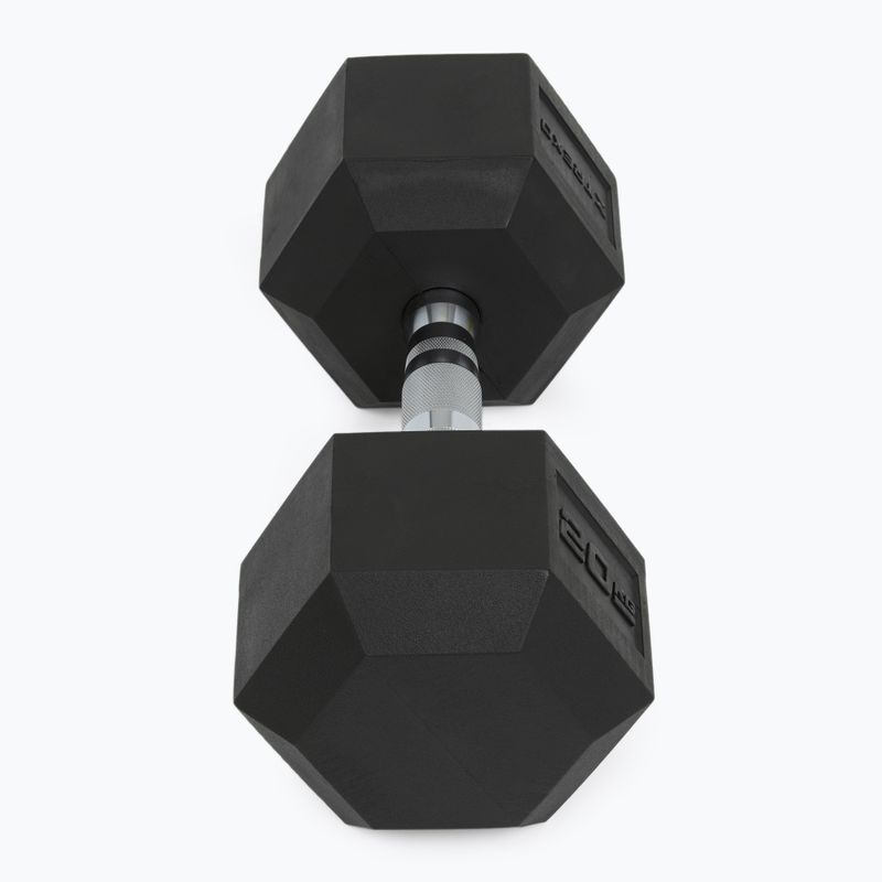 Ganteră cauciucată XTREXO Hex HXD200 20 kg 6