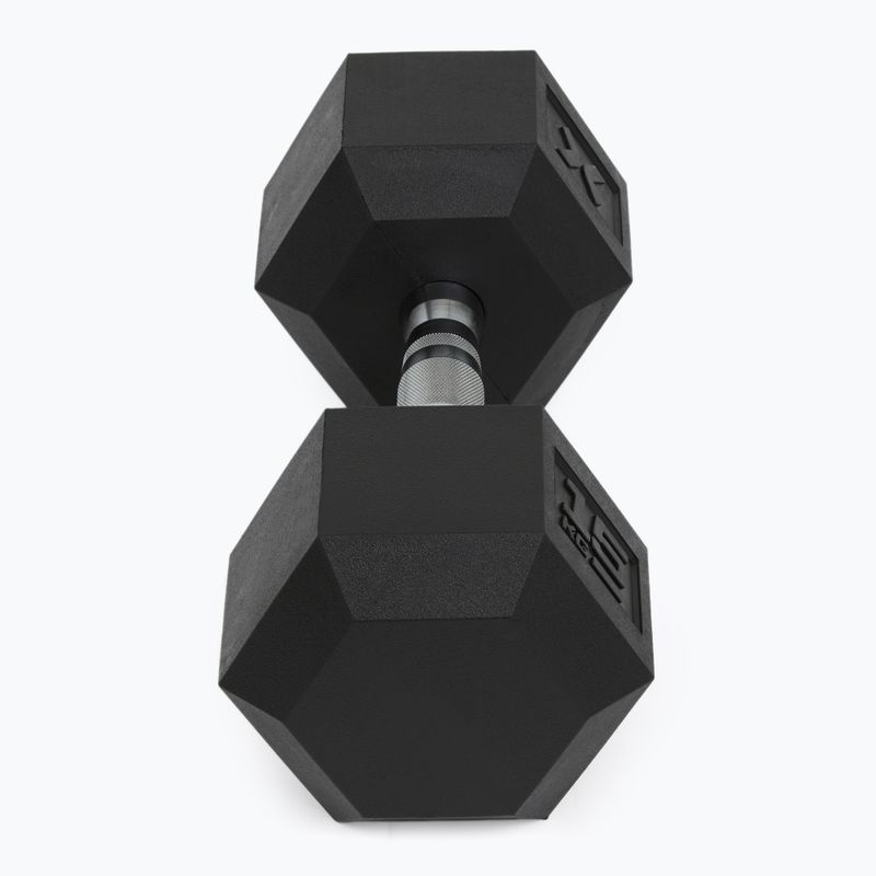 Ganteră cauciucată XTREXO Hex HXD150 15 kg 6