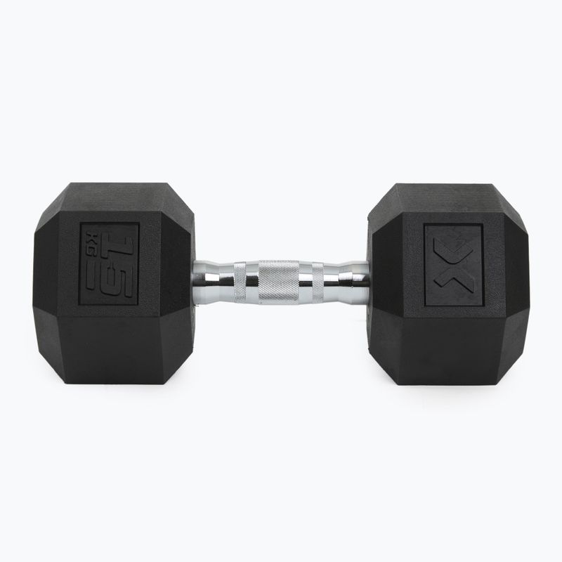 Ganteră cauciucată XTREXO Hex HXD150 15 kg 7