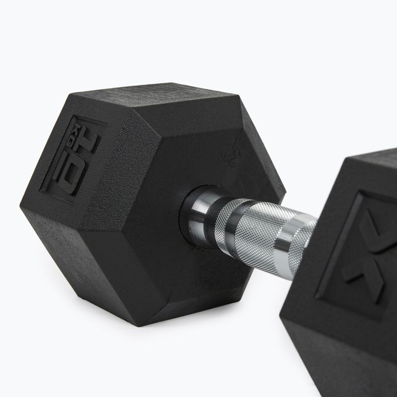 Ganteră cauciucată XTREXO Hex HXD100 10 kg 8