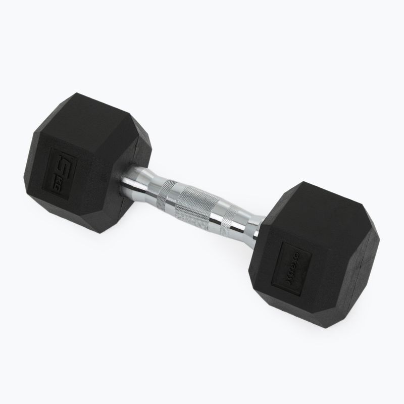 Ganteră cauciucată XTREXO Hex HXD50 5 kg