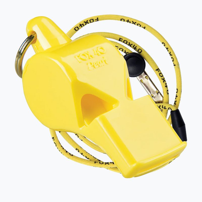 Fluier cu șnur Fox 40 Pearl Safety galben 9703