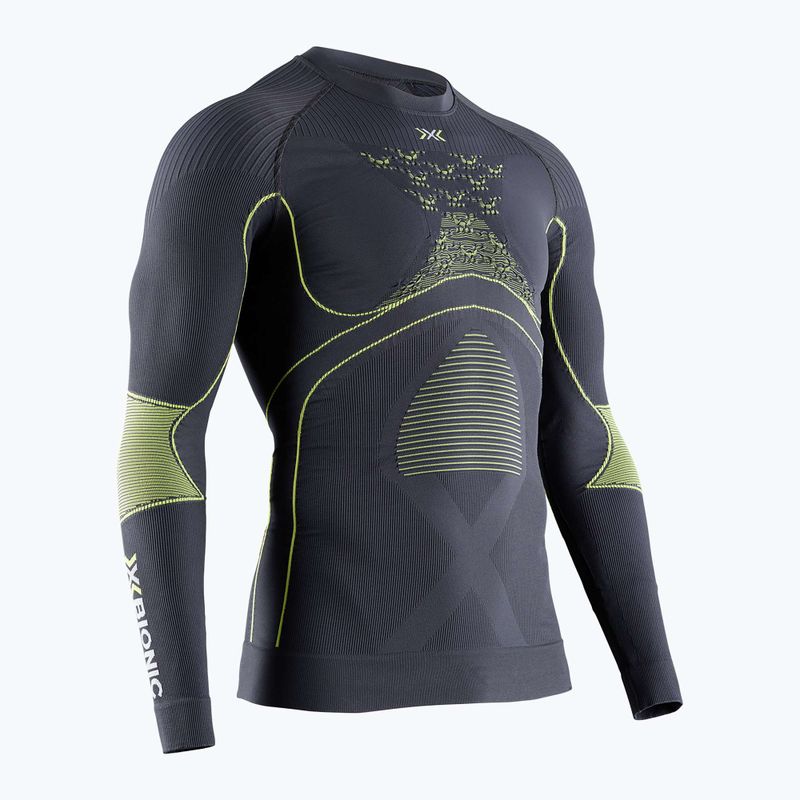 Bluză termică pentru bărbați X-Bionic Energy Accumulator 4.0 charcoal/yellow