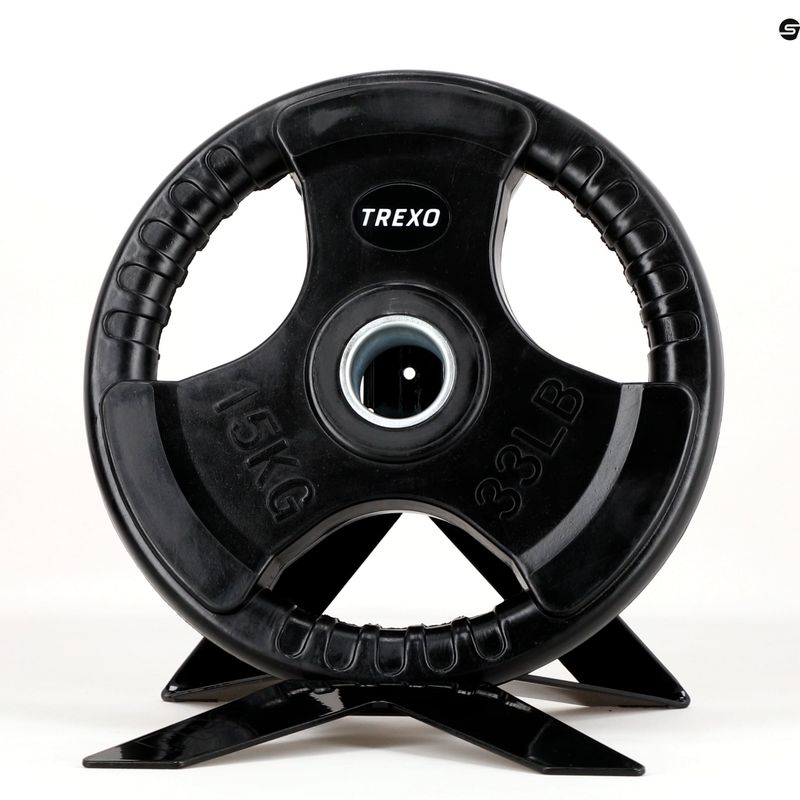 Greutate din fontă cauciucată XTREXO czarne RW15 15 kg 8