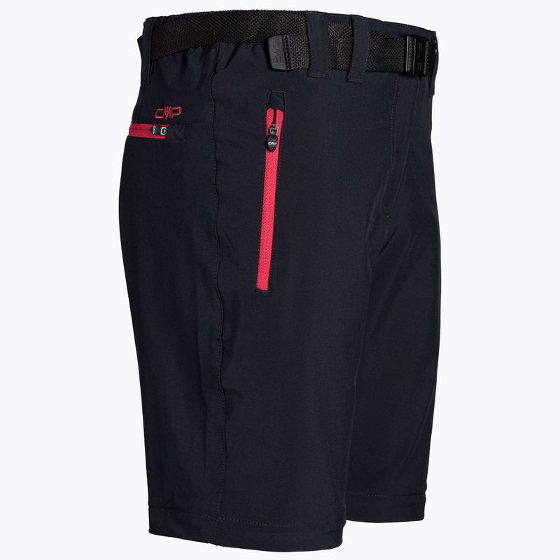 Pantaloni de trekking pentru femei CMP Zip Off 05UG negru/roz 3T51446/05UG/D34 3