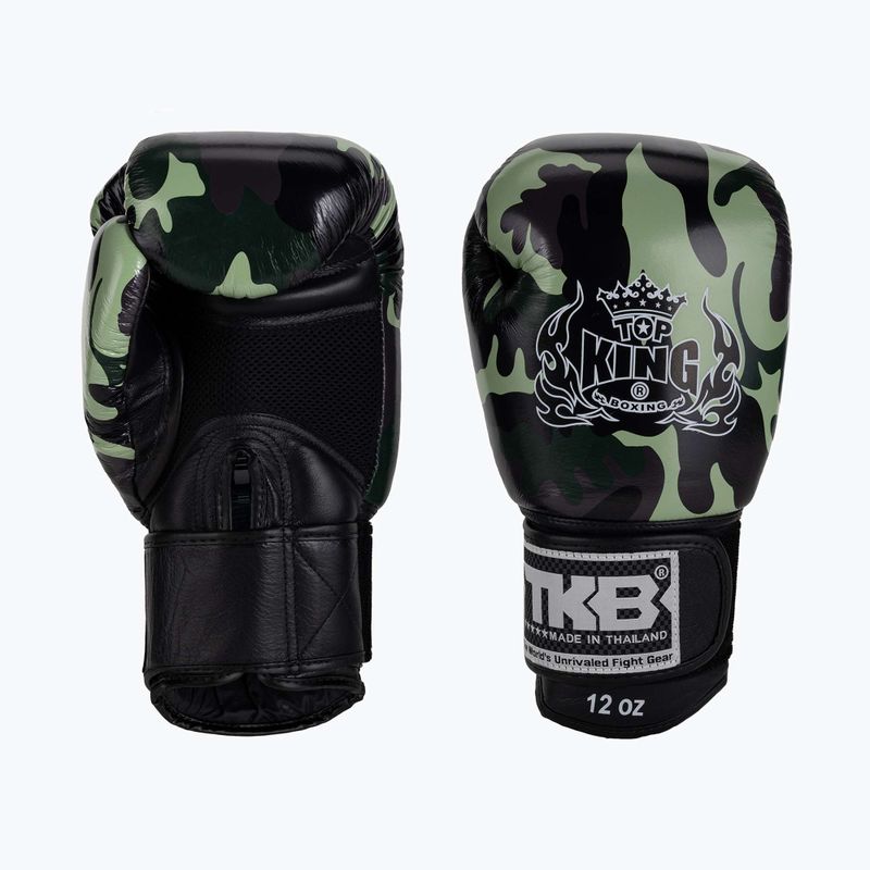 Top King Muay Thai Muay Thai Muay Thai Empower mănuși de box verde TKBGEM-03A-GN-10OZ