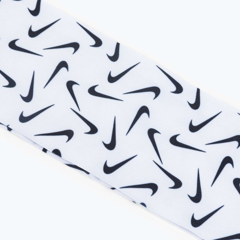 Bandă de cap Nike Fury 3.0 imprimat alb N1003619-101 3