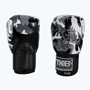 Top King Muay Thai Muay Thai Muay Thai Empower mănuși de box gri TKBGEM-03A-GY-10OZ