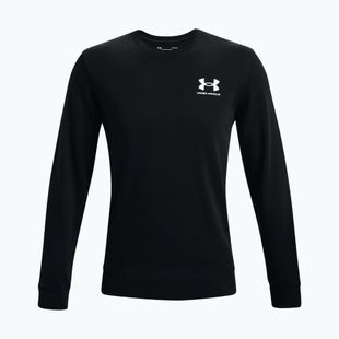 Tricou de antrenament pentru bărbați Under Armour Rival Terry LC Crew negru 1370404-001