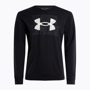 Tricou de antrenament pentru bărbați Under Armour Rival Terry Logo Crew negru 1370391-001