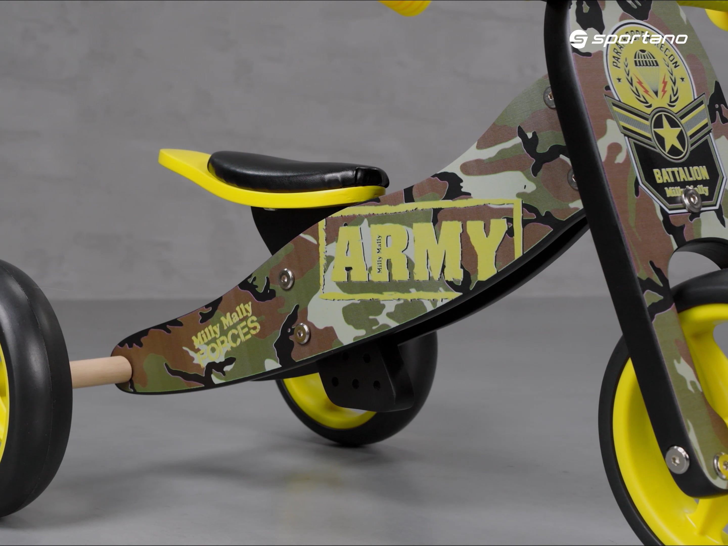 Bicicletă de echilibru Milly Mally Jake galben-neagră 2100